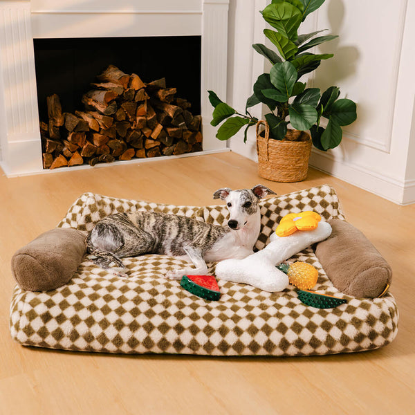 Cama de sofá de perros y gatos de diamantes de ocio y gato