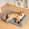 Luxuriöses, flauschiges, voll stützendes, angstlösendes Hundebett für große Hunde