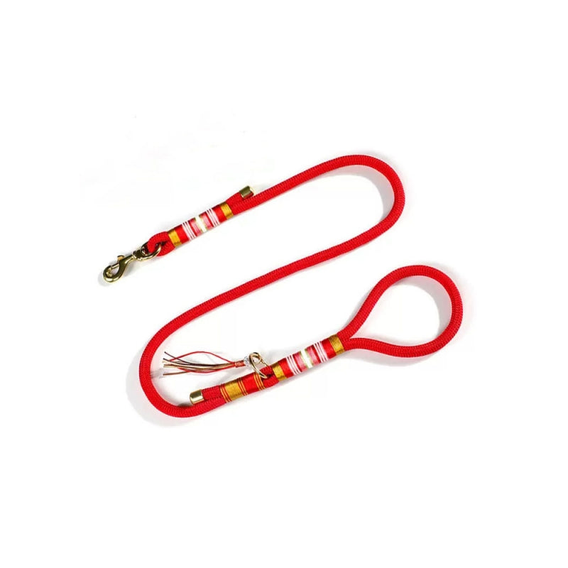 Cuerda trenzada con un patada a mano accesorios para perros con correa de entrenamiento