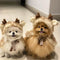 Roupas para animais de estimação capa de alce de pelúcia fantasias para cães e gatos presentes de luxo para cães