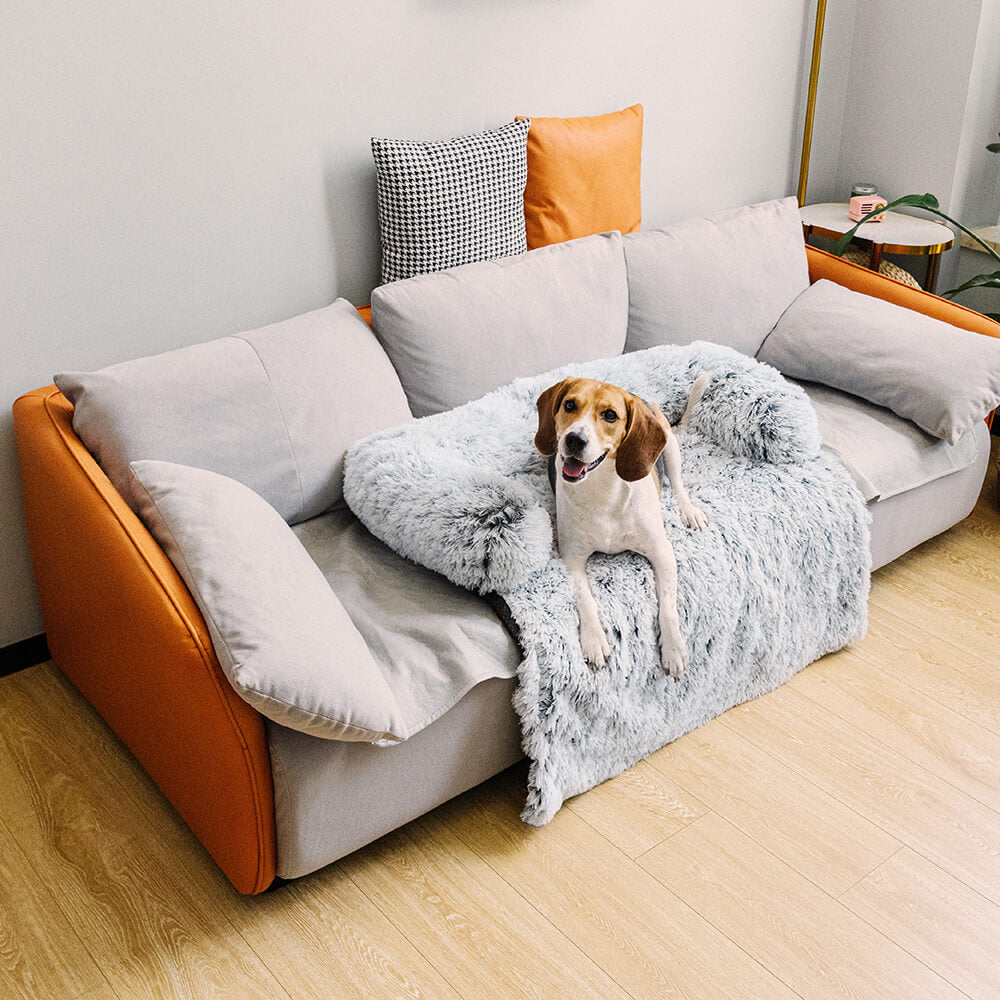 Muebles de muebles calmantes Cama para perros - respaldo difuso
