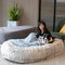 Luxury súper grande cama para perros humano con manta súper suave de lanzamiento de mascotas