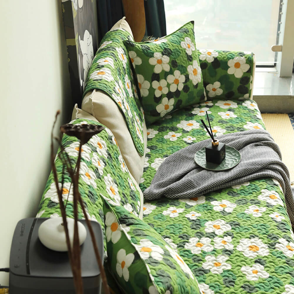 Housse de protection pour meubles, motif floral, anti-rayures, super douce