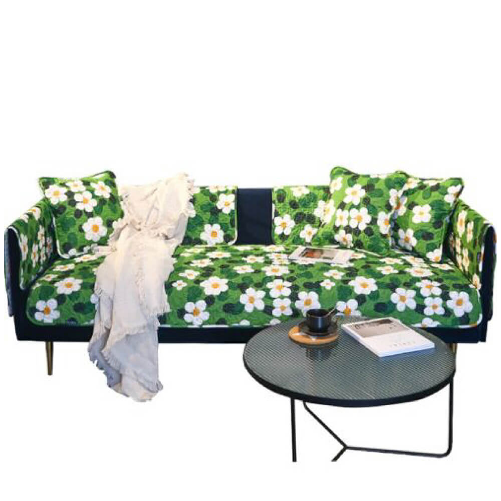 Housse de protection pour meubles, motif floral, anti-rayures, super douce