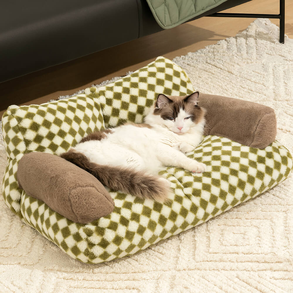 Cama de sofá de perros y gatos de diamantes de ocio y gato