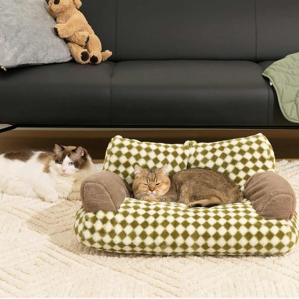 Cama de sofá de perros y gatos de diamantes de ocio y gato