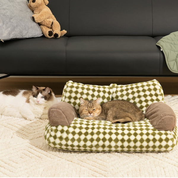 Cama de sofá de perros y gatos de diamantes de ocio y gato