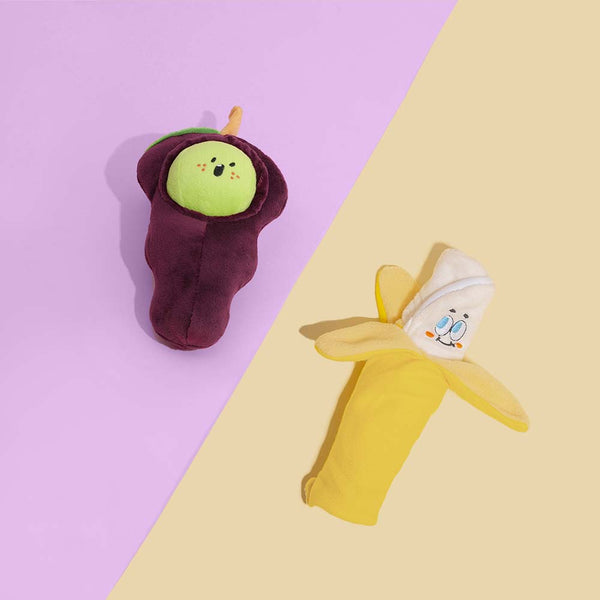 Brinquedo de pelúcia para cachorro que faz barulho - fruta